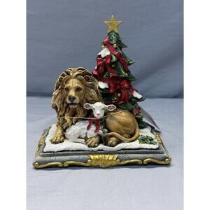 Joseph Studio 6.25 Lion & Lamb With Tree Figure Iteam-31232 NIB